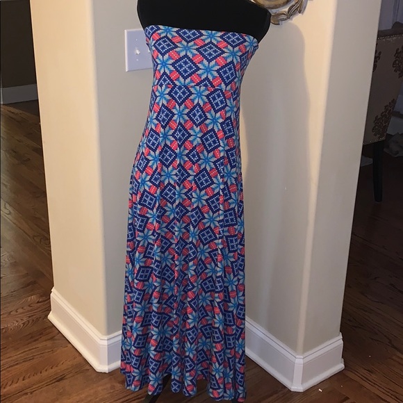 knee length dresses for ladies Skemo Seaweed Maxi Dress Blue